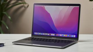 The MacBook Pro 13-inch M2 2022 laptop open and facing forwards