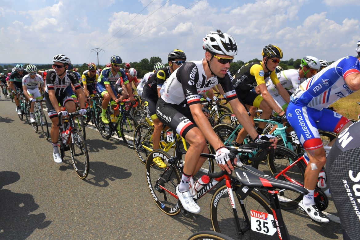 Team Sunweb enjoys a quieter day in the peloton