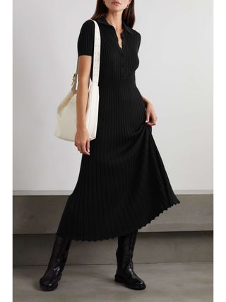 Amor Ribbed Silk and Cashmere-Blend Maxi Dress