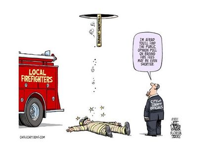 Firefighters' short end of the stick