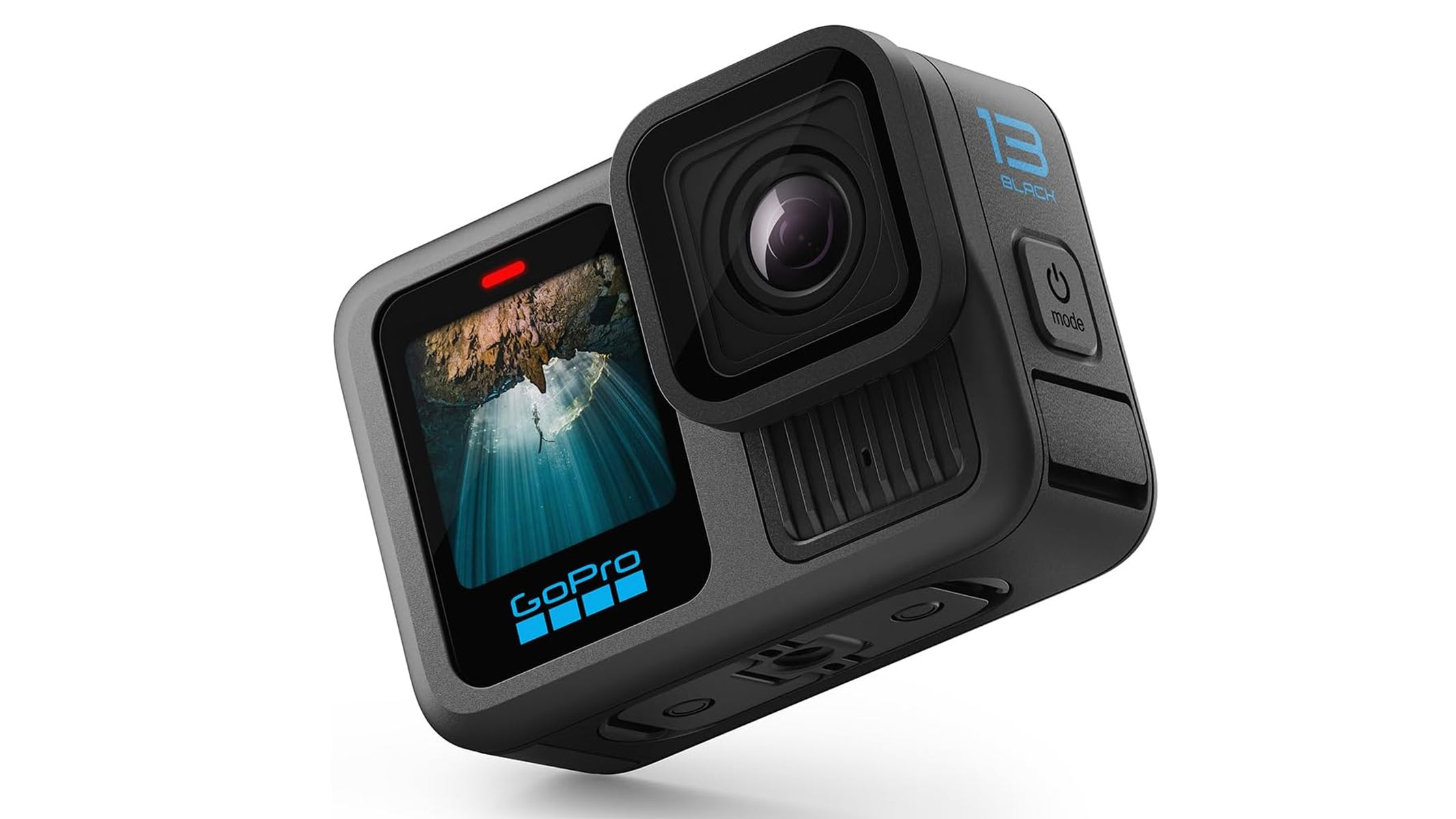 The GoPro Hero 13 in black on a white background.