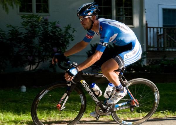 The low evening sun on Davide Franttini (UnitedHealthcare)