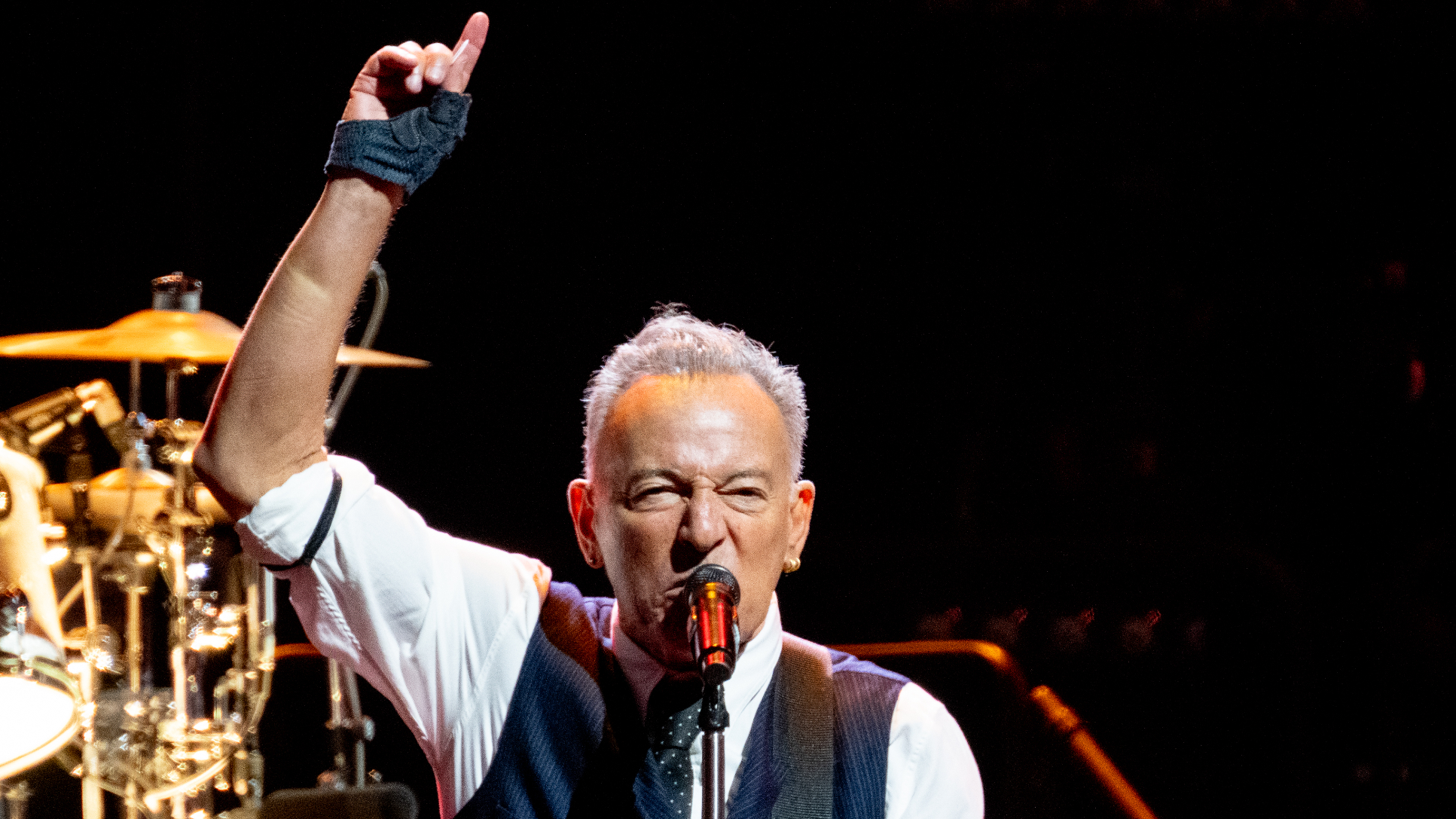 Bruce Springsteen performs during the first night of &#039;The Land of Hopes and Dreams&#039; tour at Co-op Live on May 14, 2025 in Manchester, England