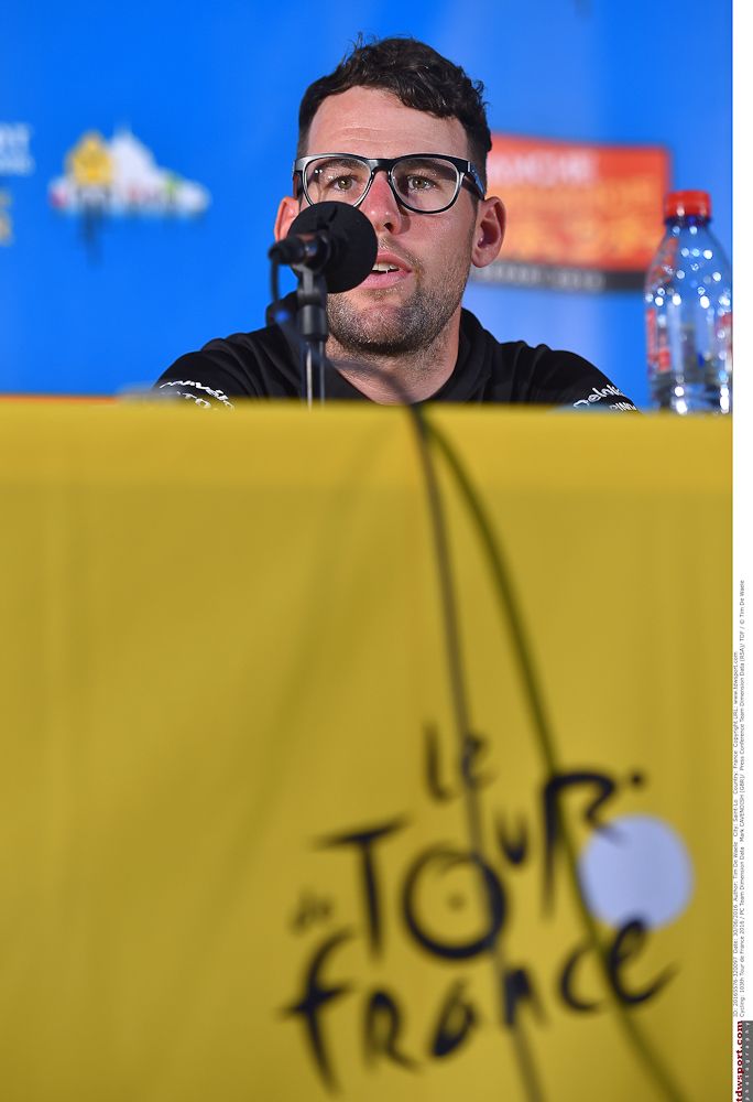Mark Cavendish at the pre-Tour press conference.