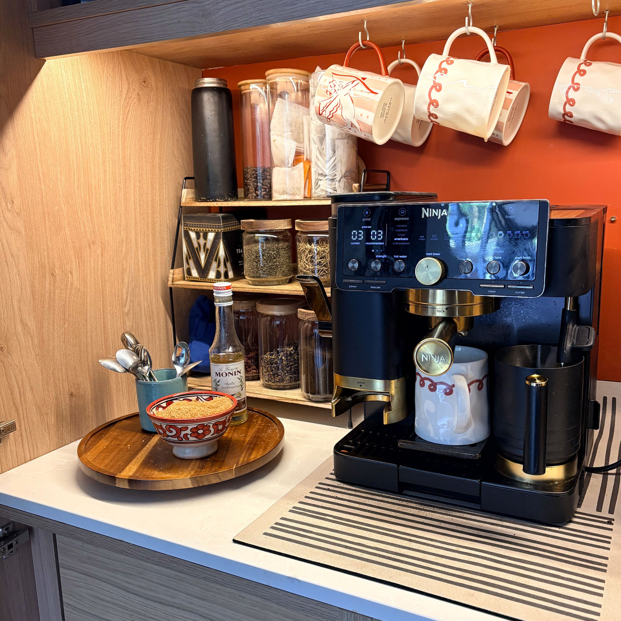 Heather's coffee station at home