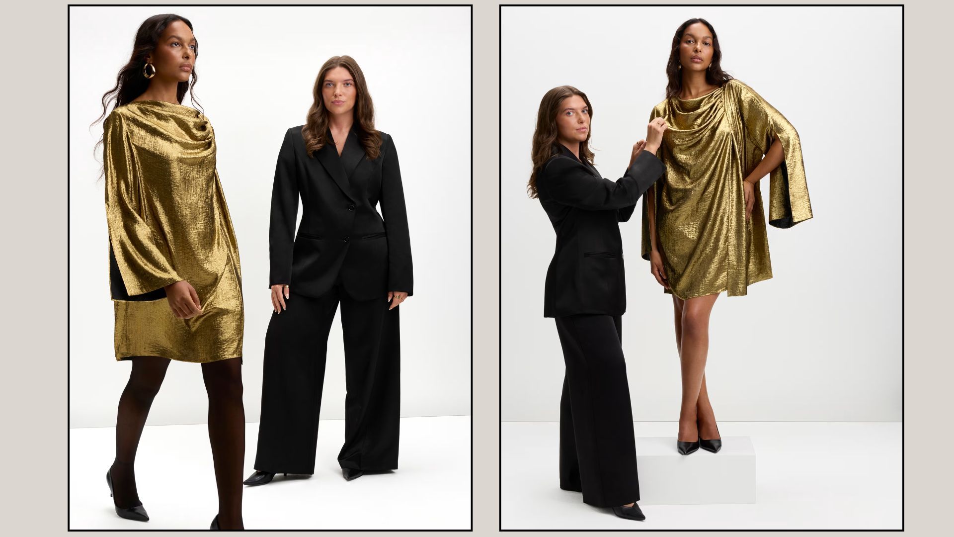 We're shopping the M&S: Dress the Nation's winner's gold dress | Woman &  Home