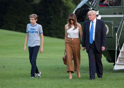 Melania and Barron Trump move into the White House