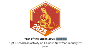 Garmin Year of the Snake 2025 badge