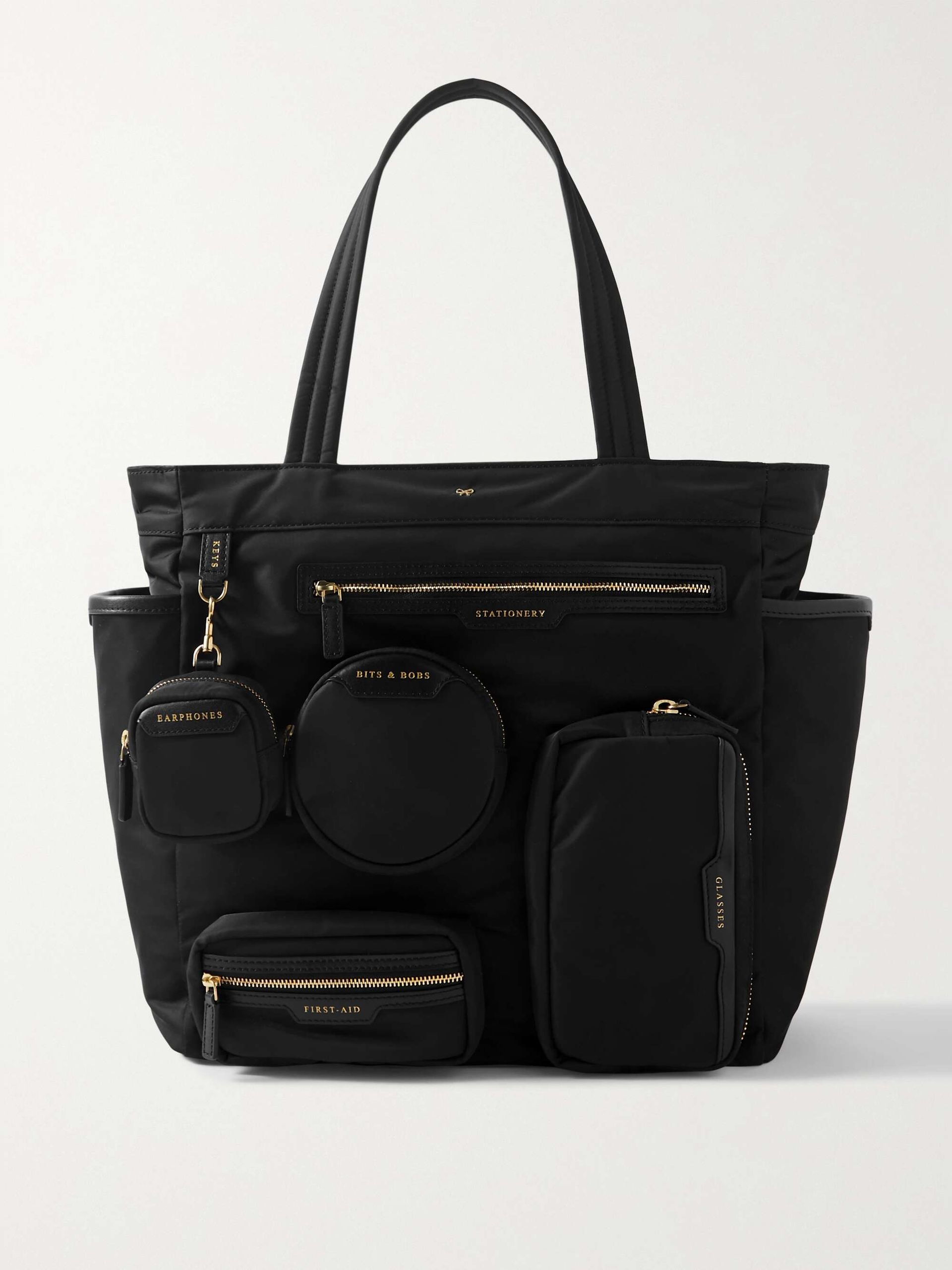 Commuter Leather-Trimmed Econyl Tote