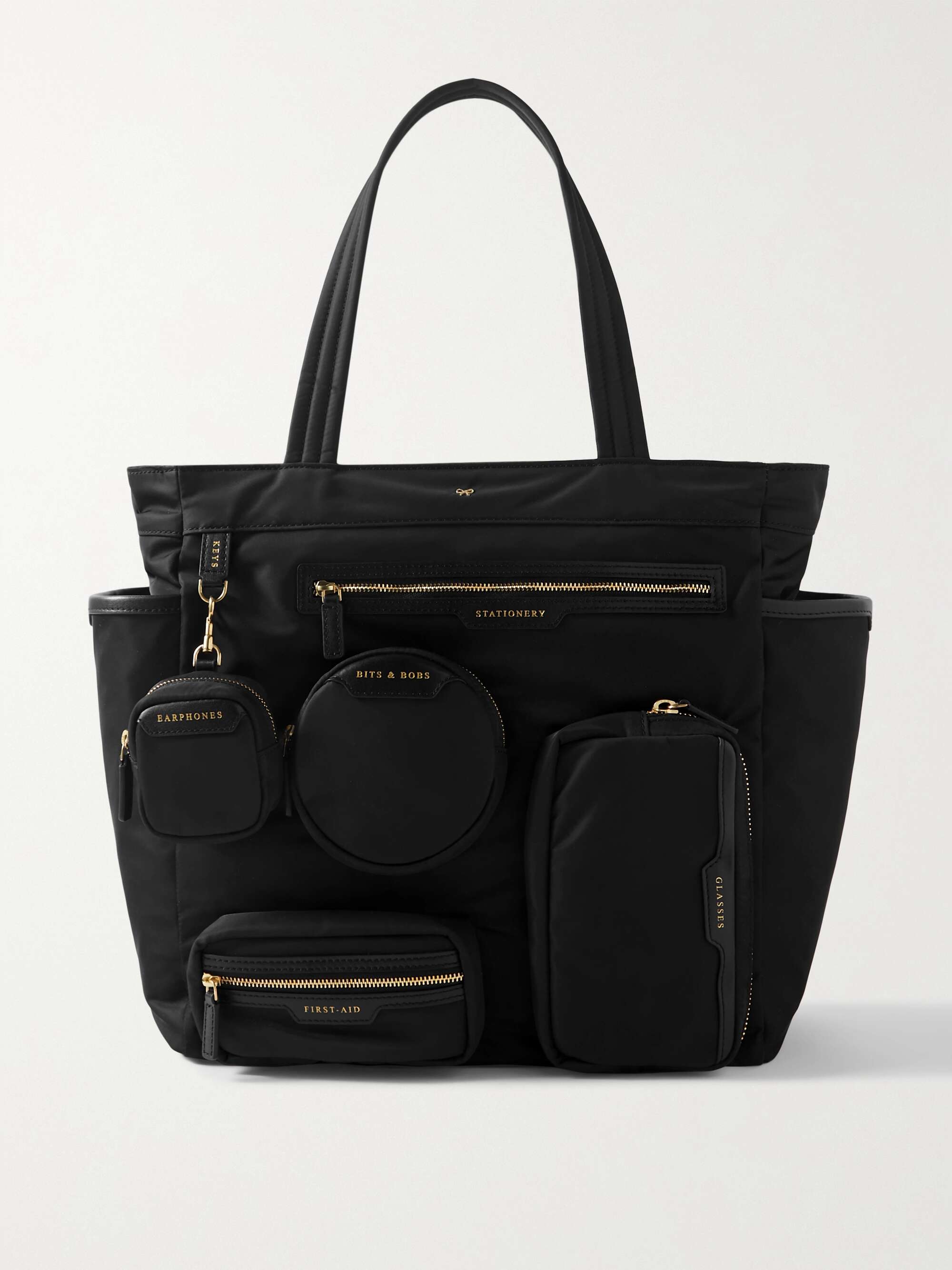 Commuter Leather-Trimmed Econyl Tote