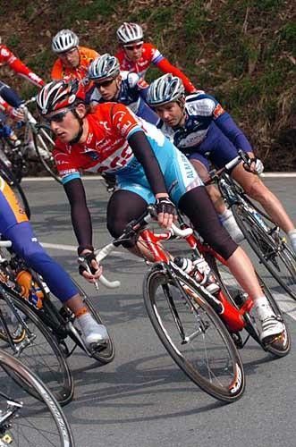 Franck Schleck (CSC) looks relaxed as he corners