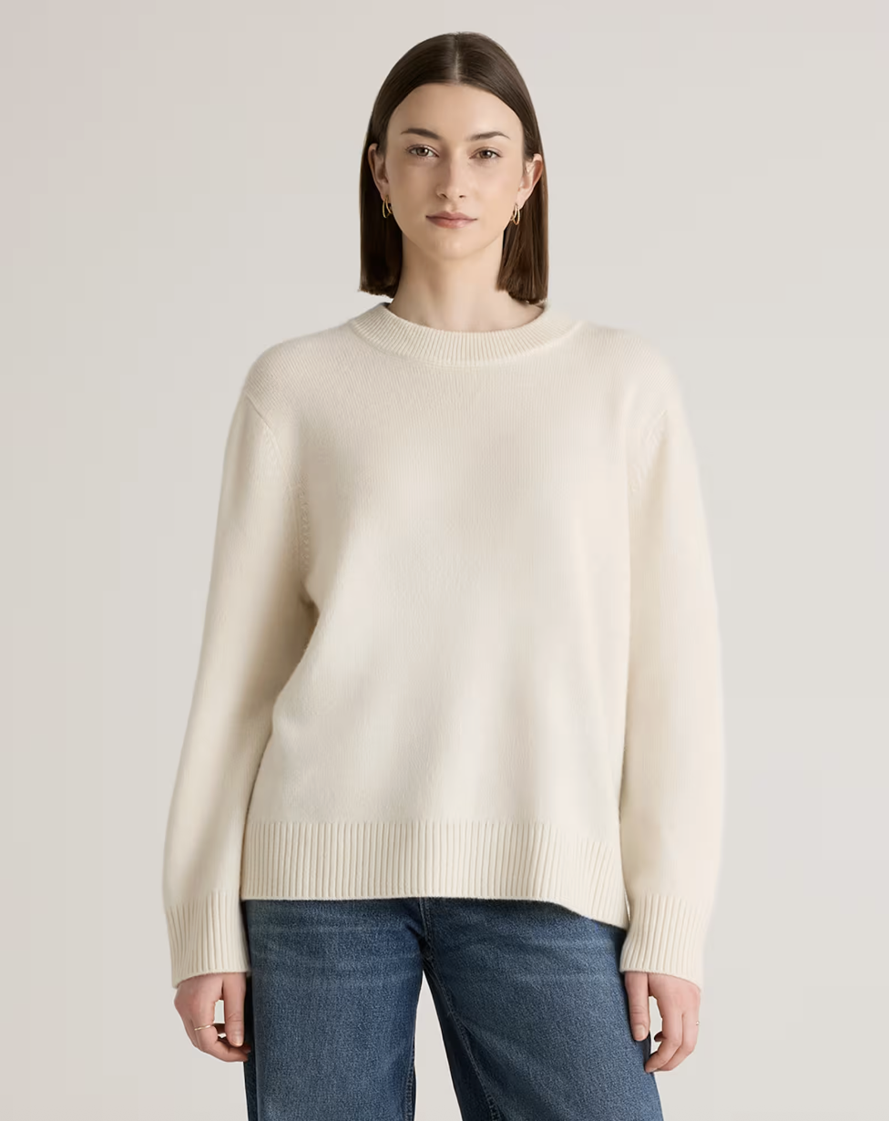 Quince, Mongolian Cashmere Oversized Crewneck Sweater