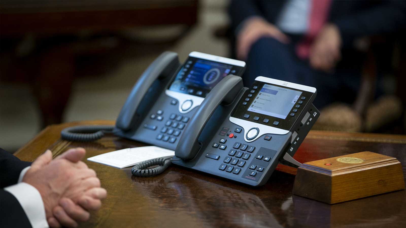 Phone on the Resolute Desk.