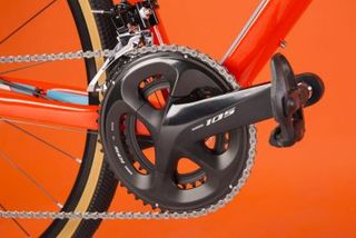 Image shows Shimano 105 chainset