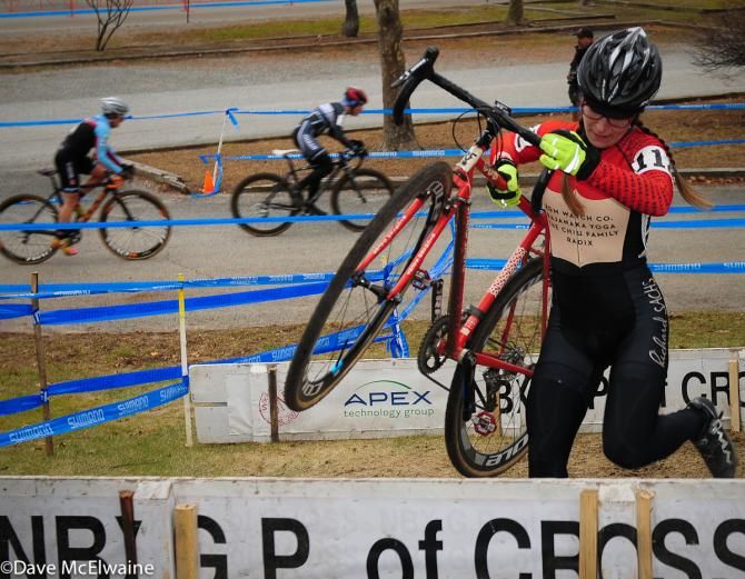 Britlee Bowmann (House Industries) finding that the barriers come up to her knees