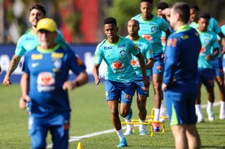 CURITIBA, BRAZIL - SEPTEMBER 3: Estêvão Willian of Brazil training during Brazil Training Session at CT do Caju on September 3, 2024 in Curitiba, Brazil. (Photo by Heuler Andrey/Eurasia Sport Images/Getty Images) Chelsea