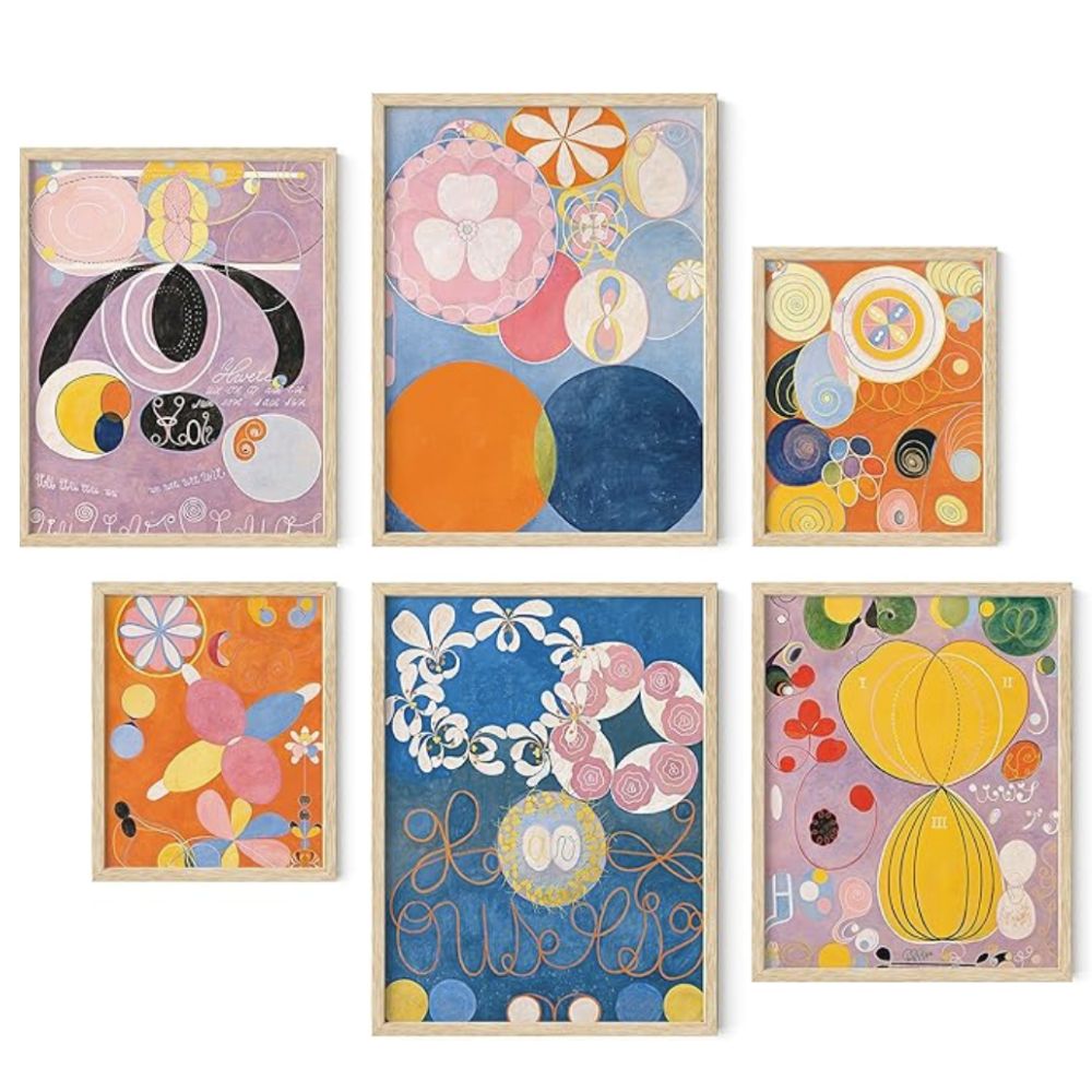 Gallery wall of Hilma af Klint prints
