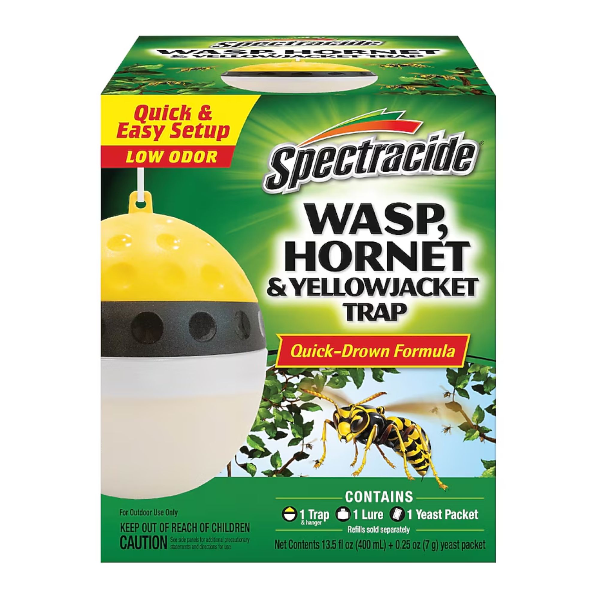 Spectracide Wasp, Hornet, Yellow Jacket, and Fly Trap Outdoor Liquid Device Insect Trap