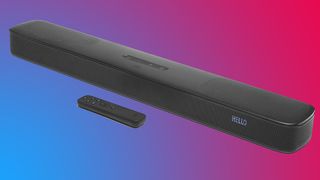 JBL soundbar on a coloured background