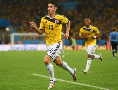 The world just lost its mind over this wonder goal by Colombia's James Rodriguez