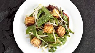 Grilled tofu steak salad