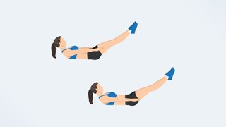 an illo of a woman doing the pilates hundreds