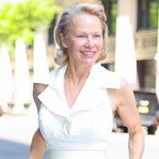 NEW YORK, NEW YORK - JULY 30: Pamela Anderson seen in SoHo on July 30, 2025 in New York City. (Photo by Aeon/GC Images)
