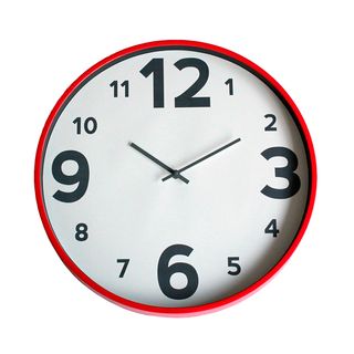 elements clock in red