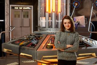 Maisie Williams on the set of Doctor Who