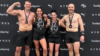 Fitness writer and team mates compete at Hyrox European Championships. 