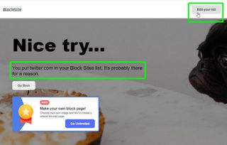 how to block a website in chrome - block page