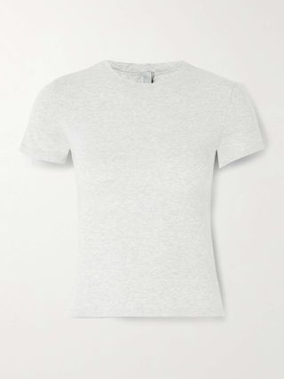 Stretch-Cotton Jersey T-Shirt - Light Heather Grey