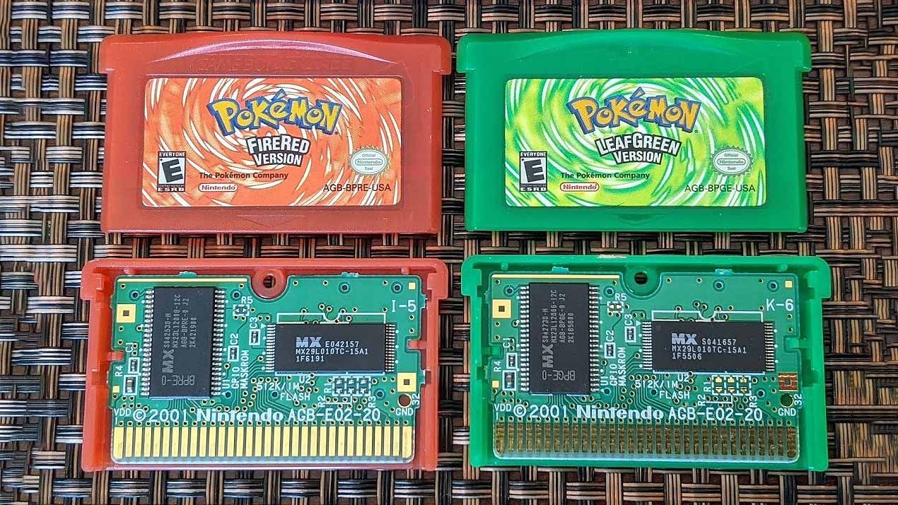Interior chips for Leafgreen and FireRed cartidges