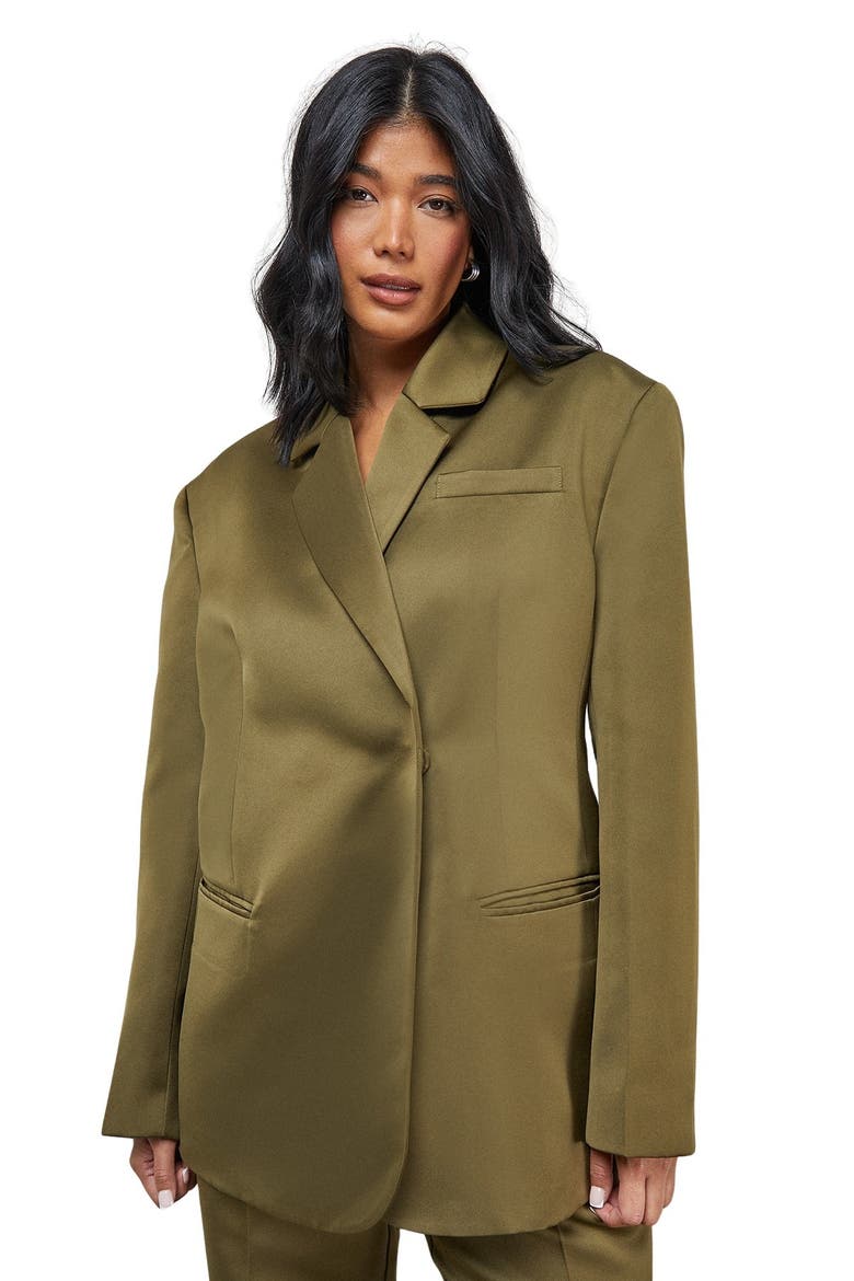 Premium Satin Oversized Blazer