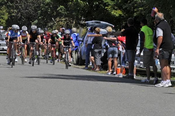 Riders feed.