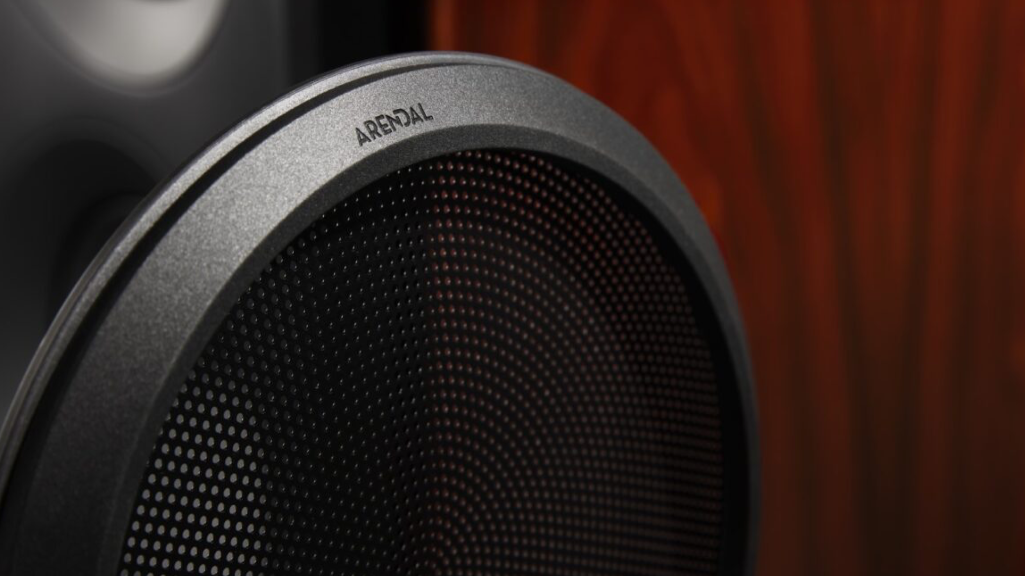 Detail close-up showing a grille on the Arendal 528 Tower 8 Limited 10th Anniversary Edition speaker