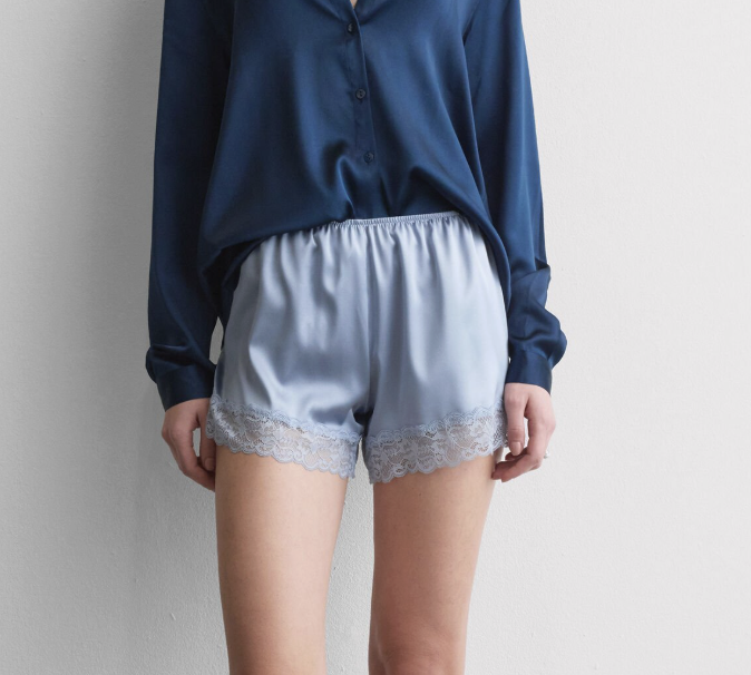 Intimissimi, Lace Trim Silk Shorts