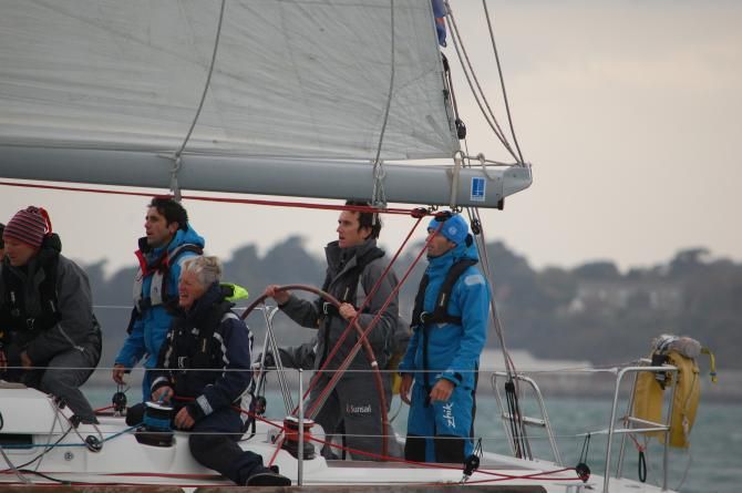 The rest of the crew handled the sails