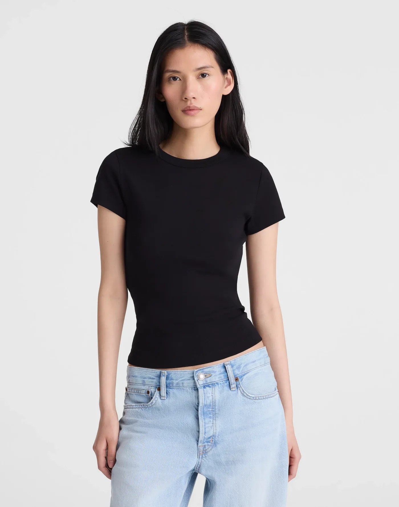 The '90s Crewneck Tee in Compact Cotton
