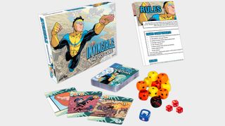 Invincible: The Dice Game box, components, and rules
