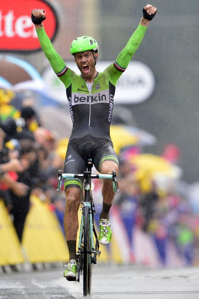 Lars Booms (Belkin) wins his first Tour de France stage