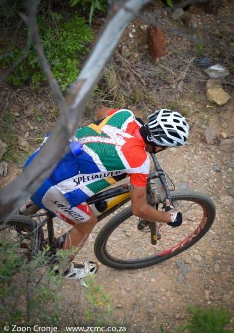 Max Knox with Burry Stander's jersey and name on his back MTN Barberton