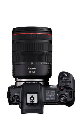 Top view of the Canon EOS R