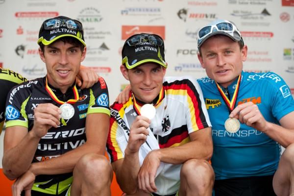 Elite men's medallists: Jochen Kass, Moritz Milatz and Torsten Marx