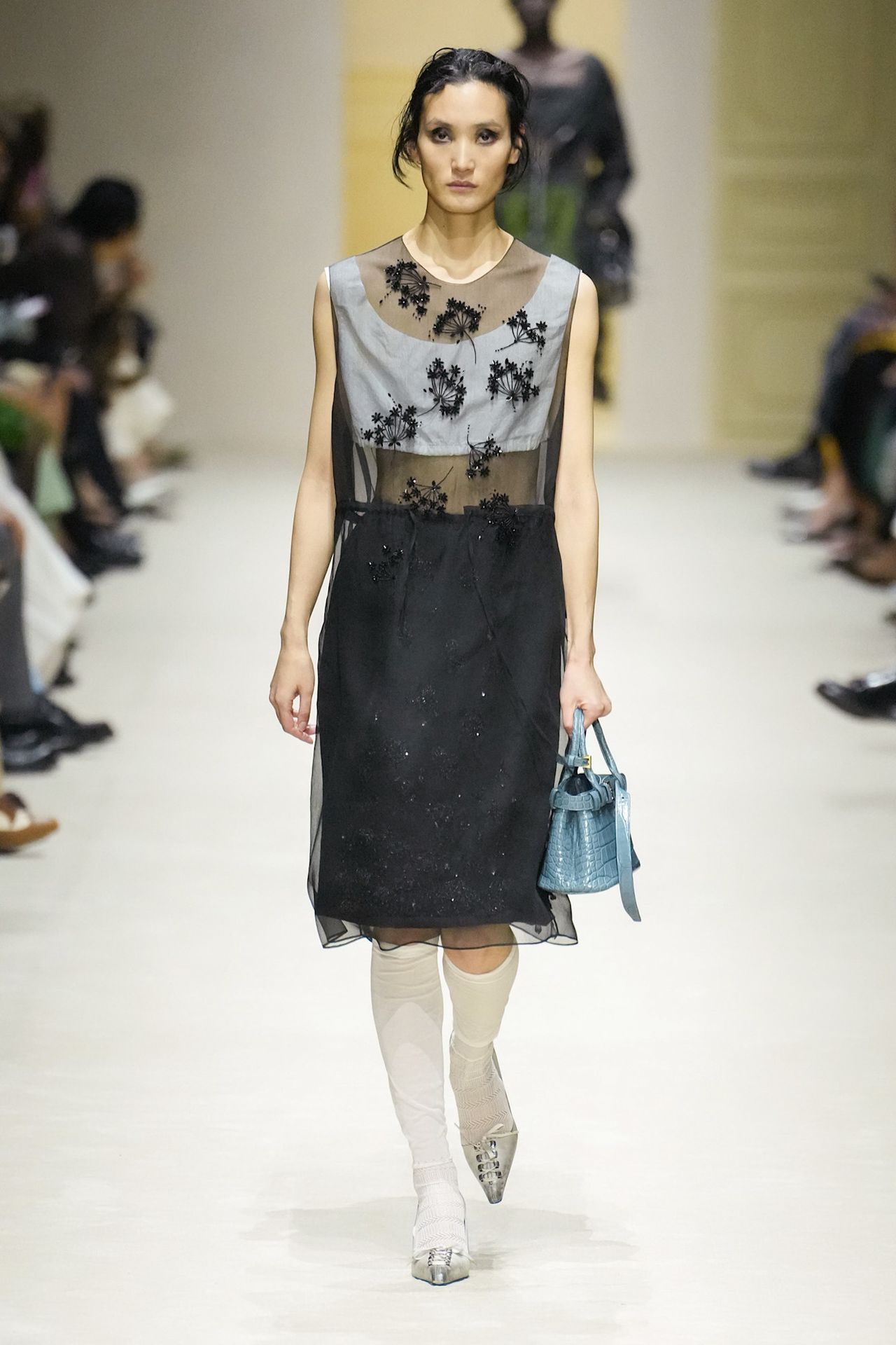 A runway look from the Prada Fall 2026 collection