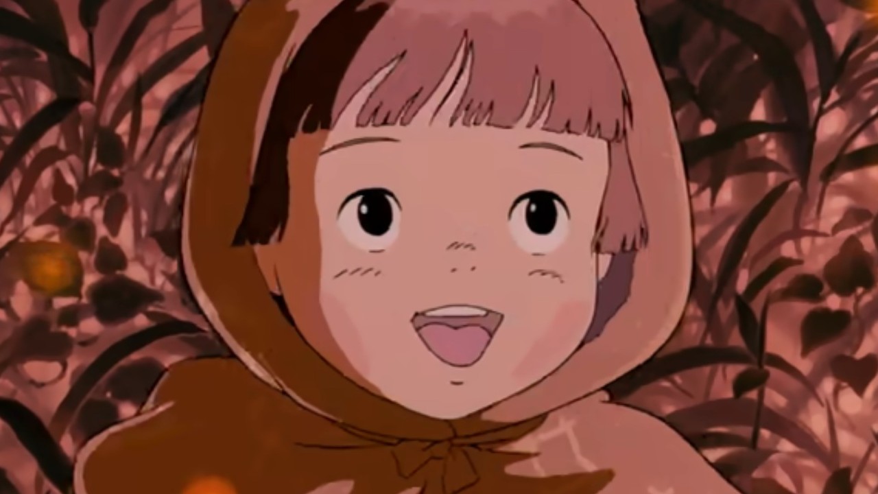 A smiling Setsuko in the movie Grave of the Fireflies