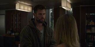Thor talking to Captain Marvel