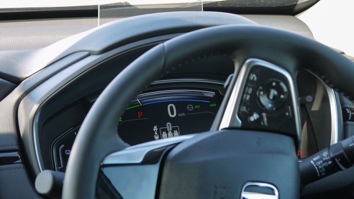 A view of the digital instrument cluster