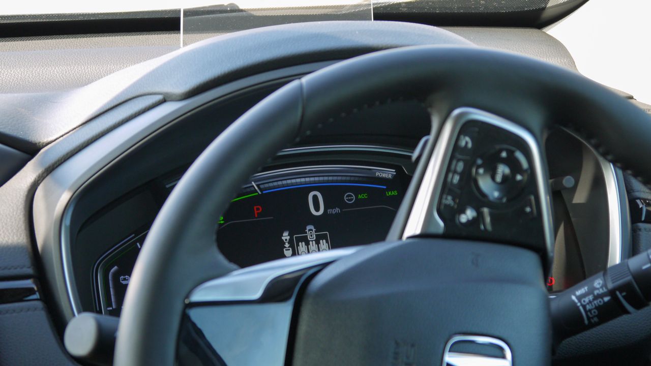 A view of the digital instrument cluster