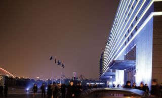 The impressive presentation took place at the Silver Hall, a 5,000-seat auditorium in Shanghai's dazzling new Expo Centre